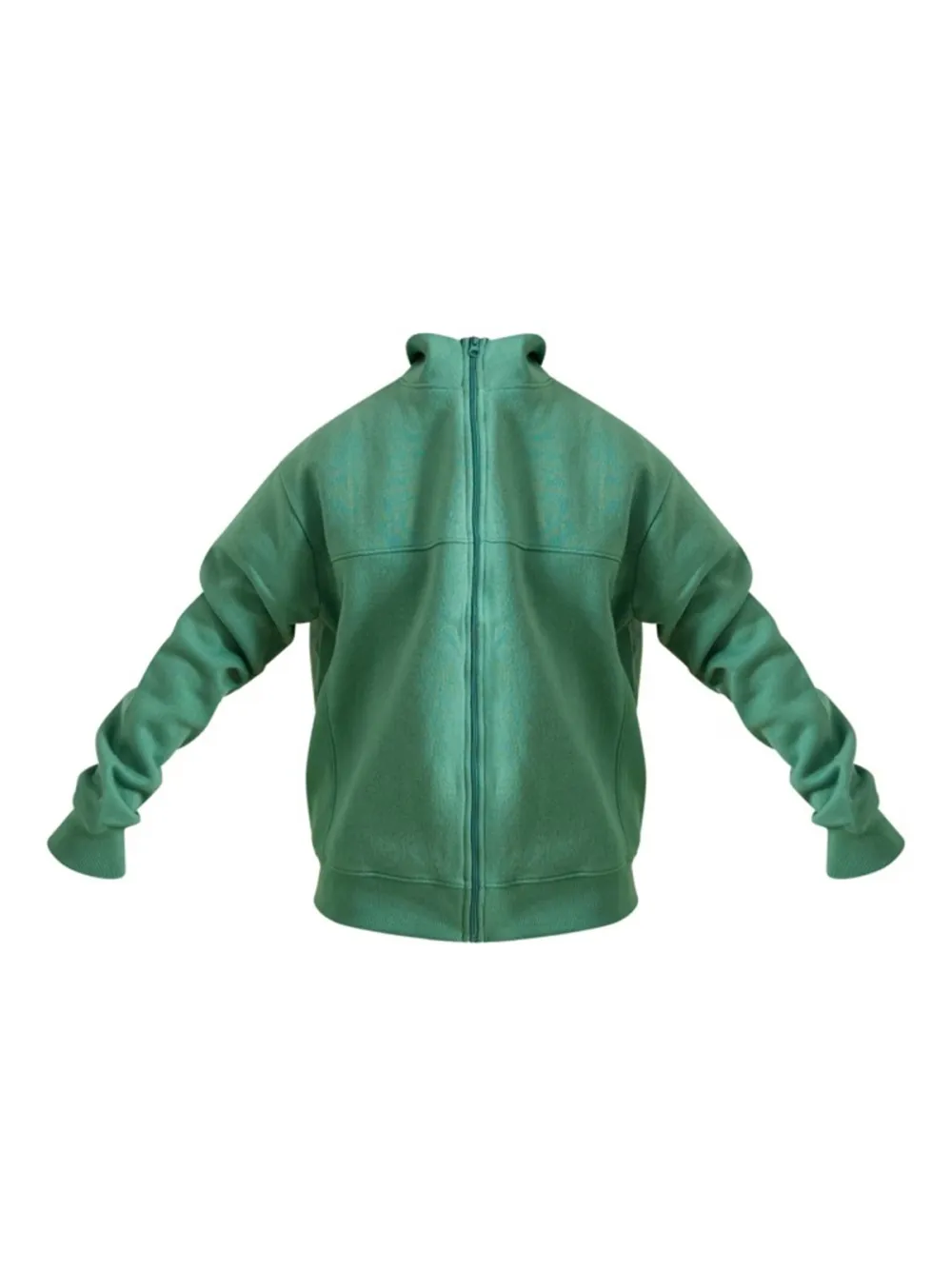 Dark Teal Seam Detail Zip Through Track Top