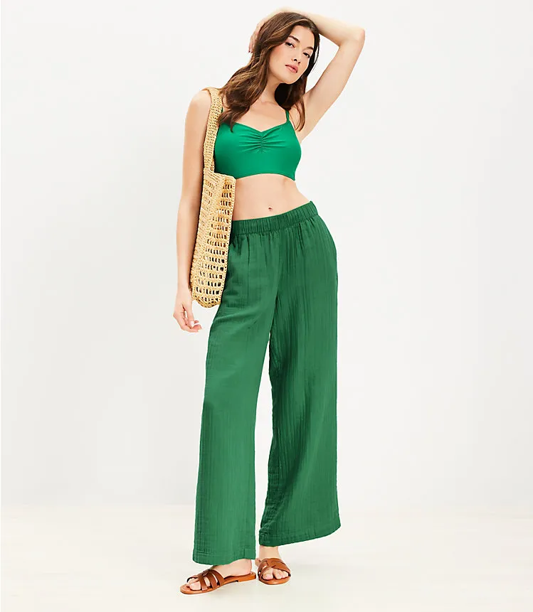 LOFT Beach Triple Cloth Wide Leg Pants