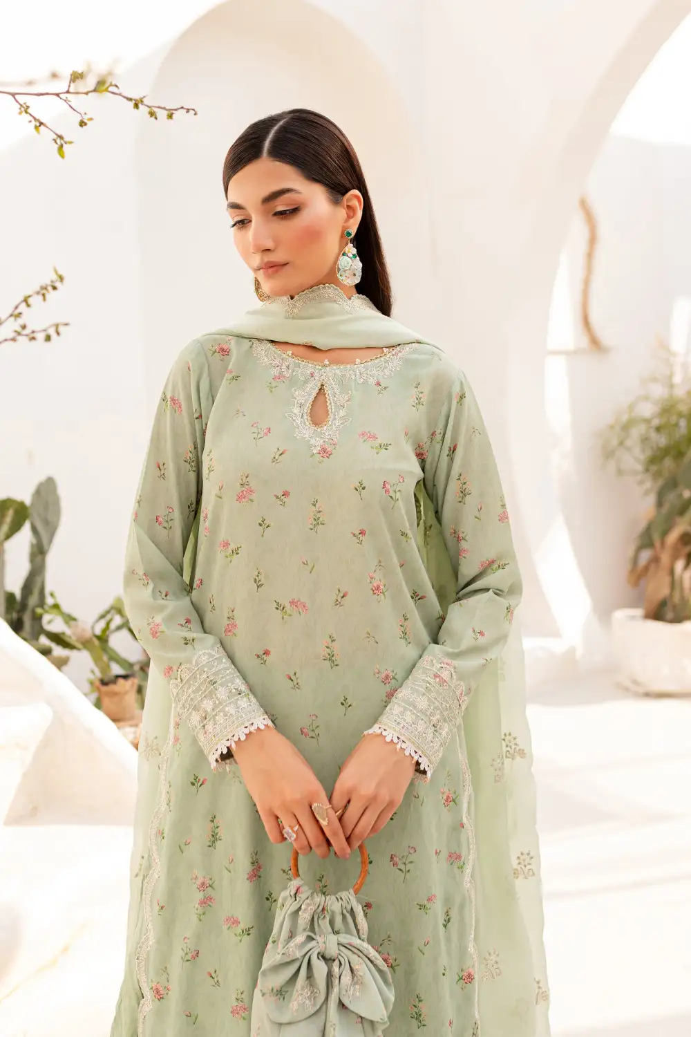 Roya 3Pc - Embroidered Luxe PRET