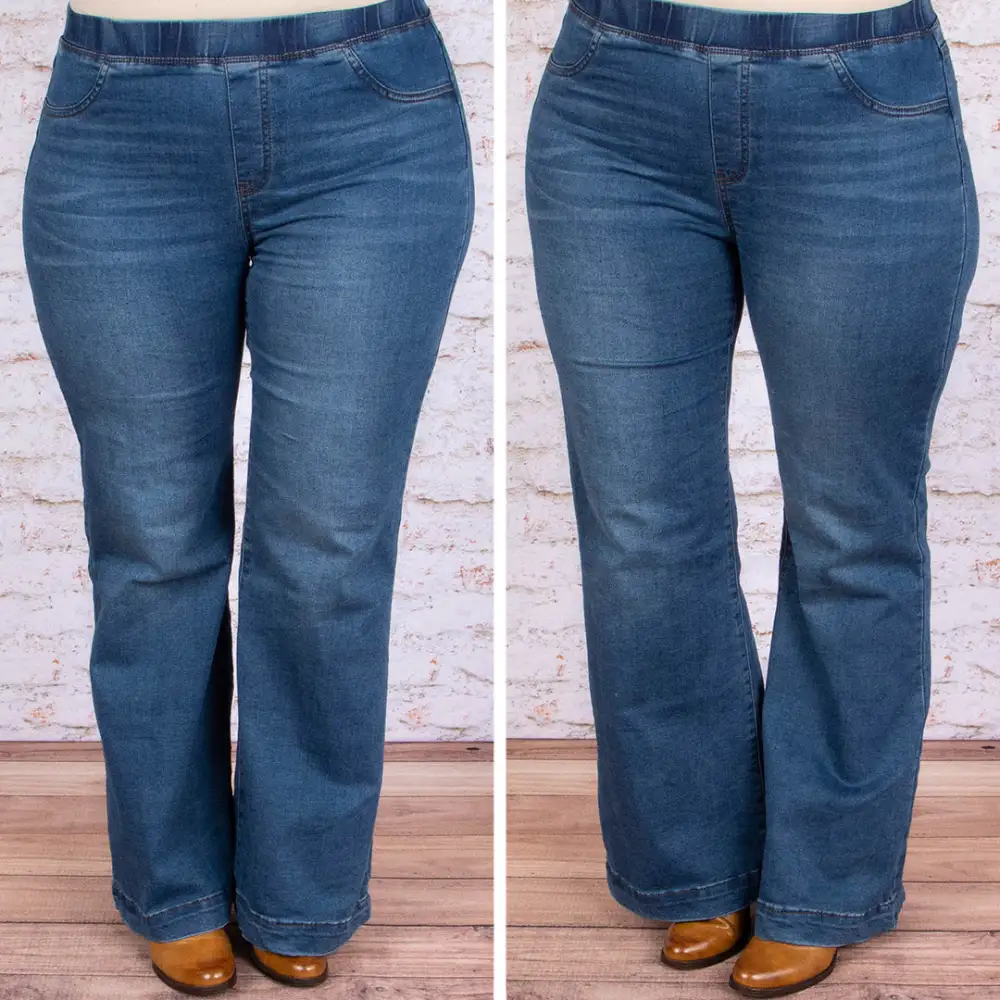 Dare To Flare Jeans, Dark Wash