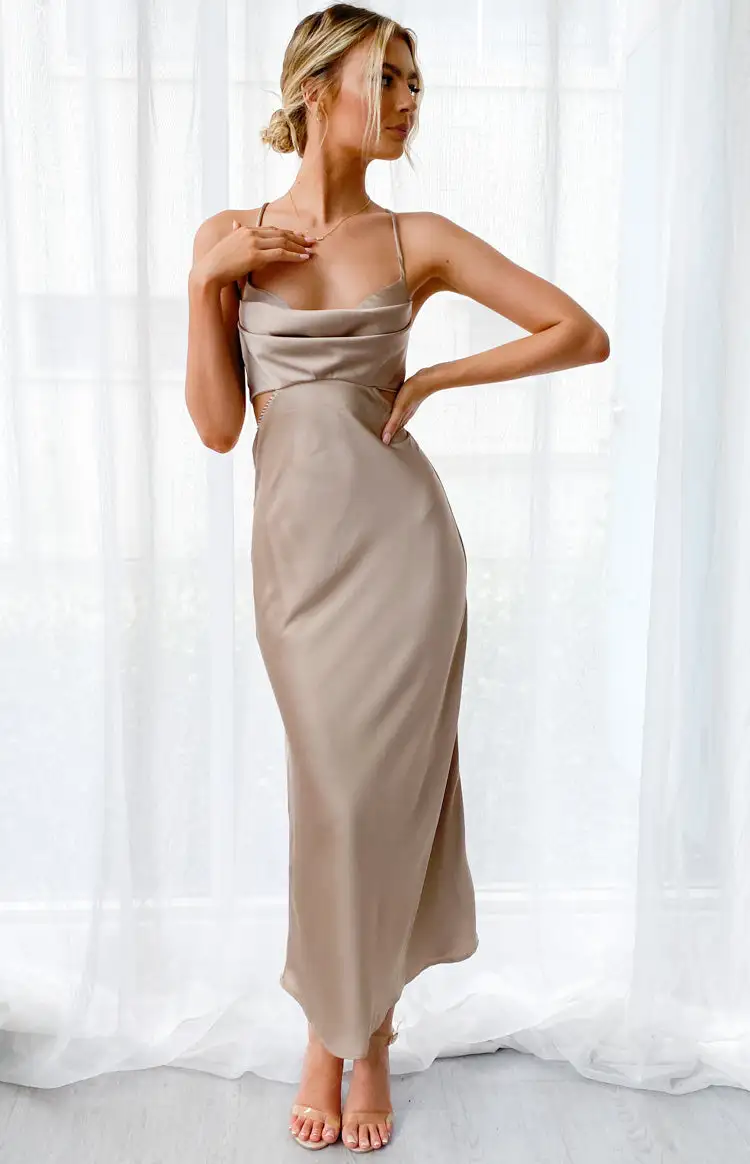 Taleah Cut Out Maxi Dress Mocha