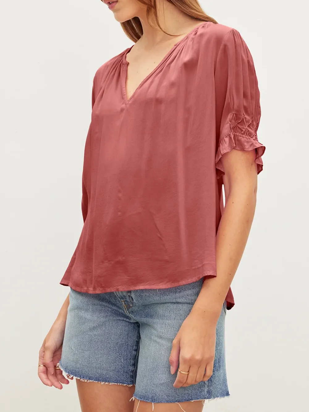 Calissa Split Neck Blouse