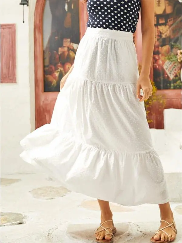 Taste of Tuscany Tiered A-Line Skirt