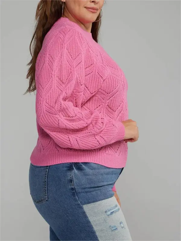 Geo Stitch Pullover Sweater