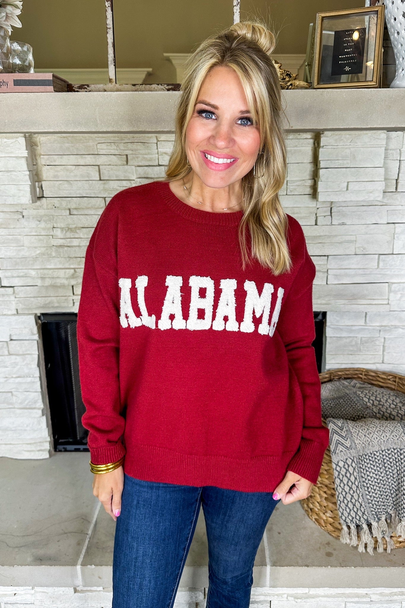 Alabama Game Day Crimson Knit Sweater