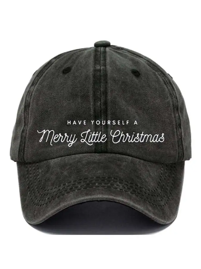 Women's Casual Have Yourself A Merry Little Christmas Print Baseball Cap