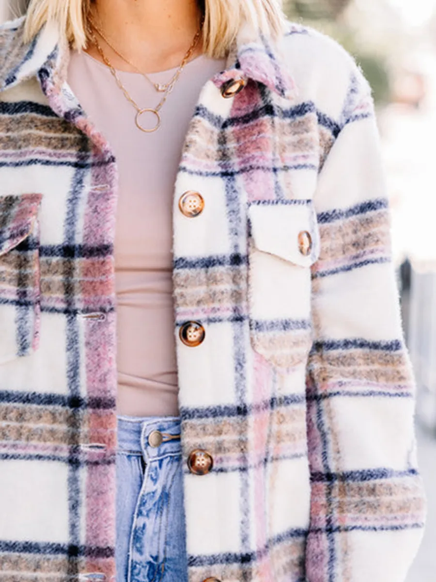 Pink Plaid Shacket