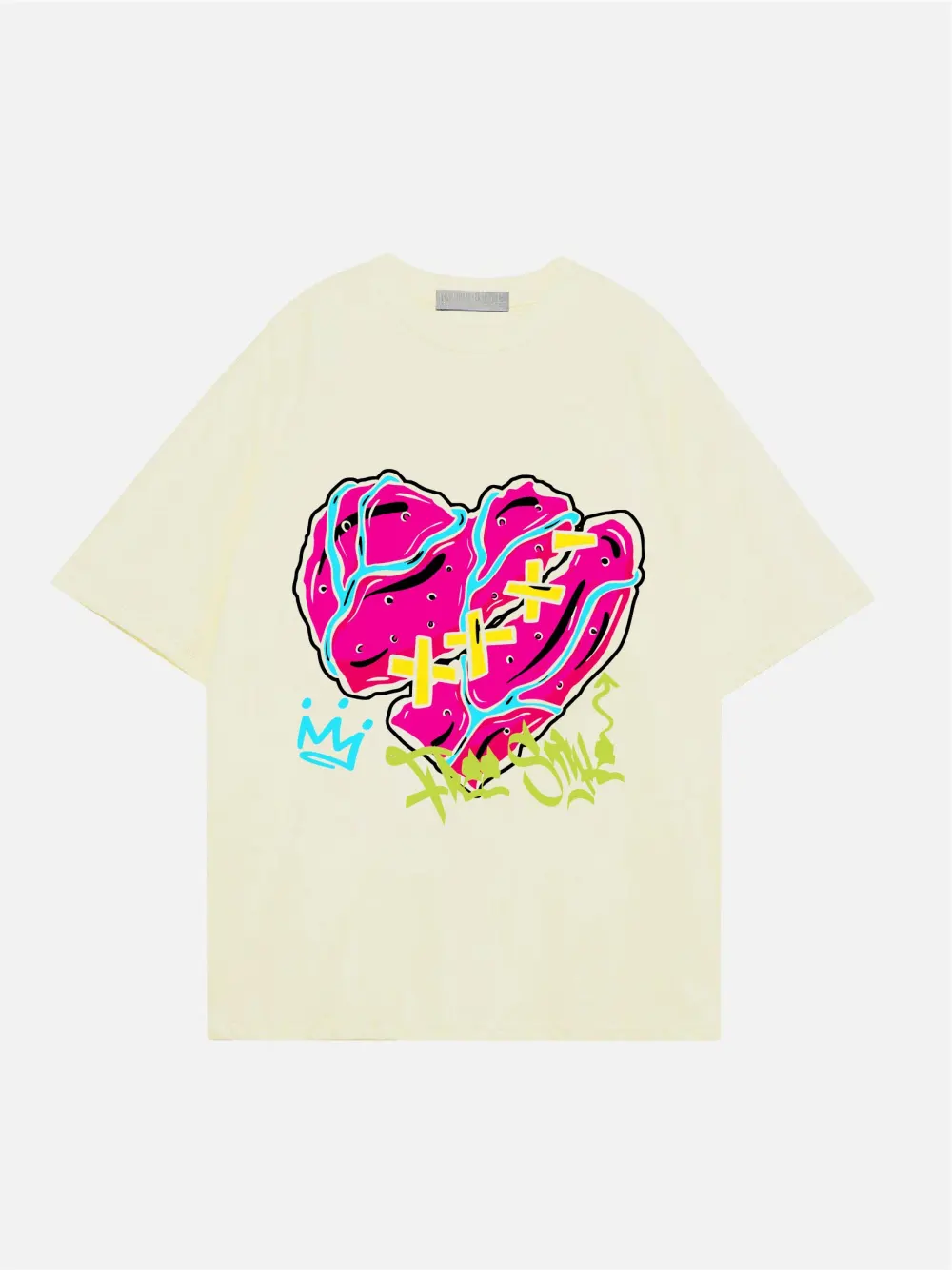 Women's Art Heart Printed T-shirt