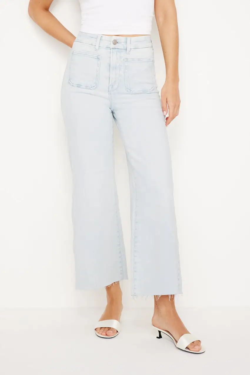 SOFT-TECH GOOD WAIST CROPPED PALAZZO JEANS