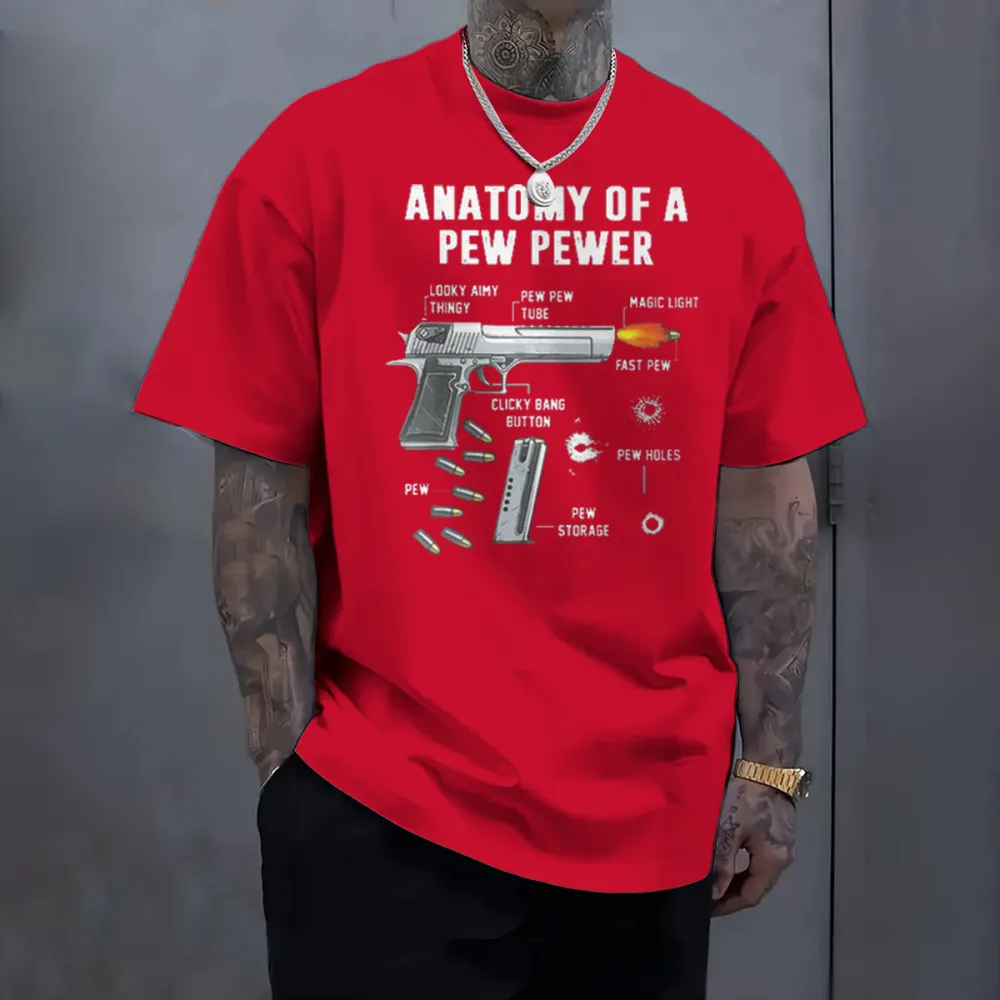 Anatomy Of A Pew Pewer Men T-shirt,Short Sleeve,T-shirt Size S-4XL