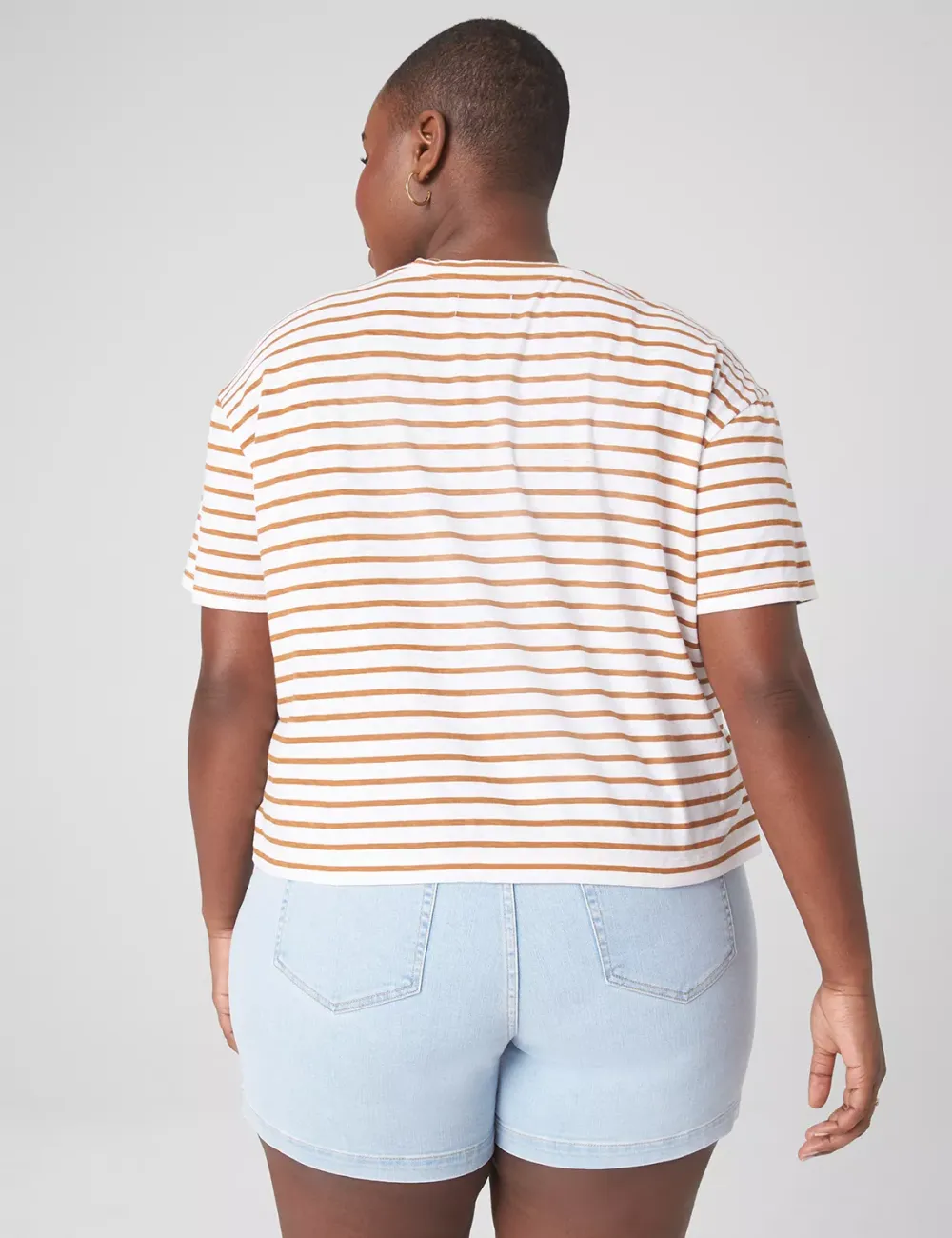 Relaxed Crop Short-Sleeve Pocket Tee