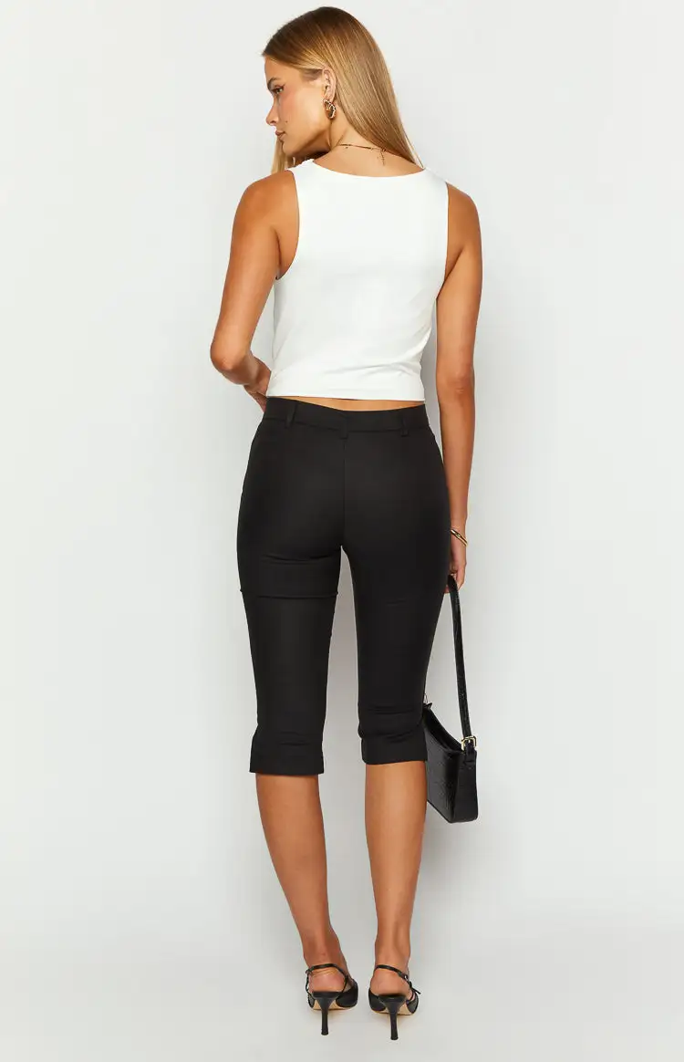 Ethyl Black Capri Pants