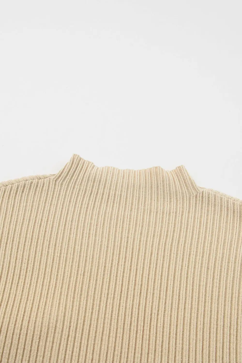 Patch Pocket Ribbed Knit Short Sleeve Sweater