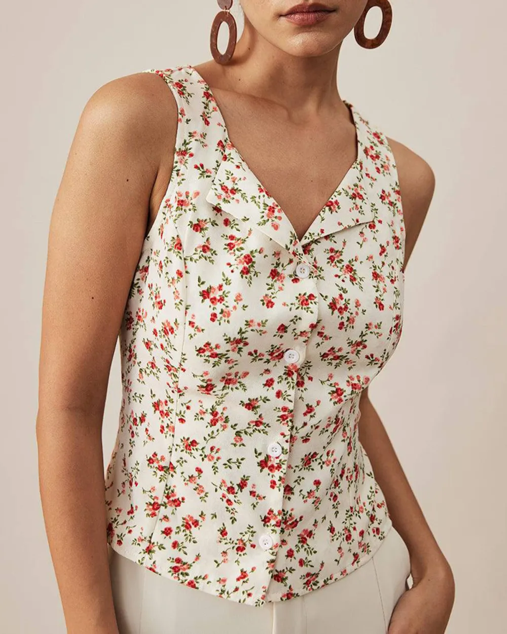 The Sleeveless Floral Shirt