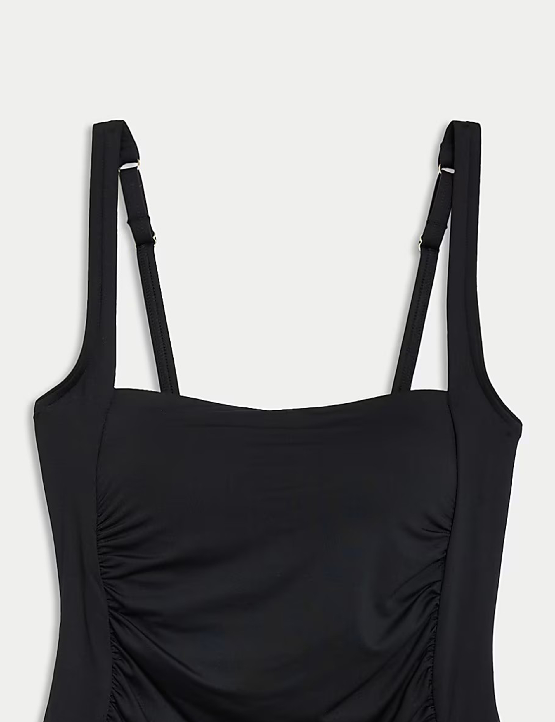 Black Square Neck Tummy Control Swimsuit