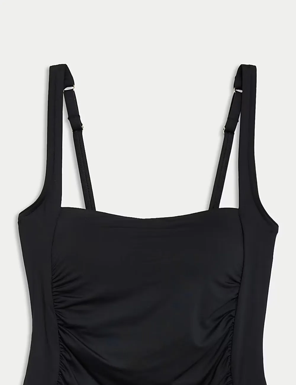 Black Square Neck Tummy Control Swimsuit