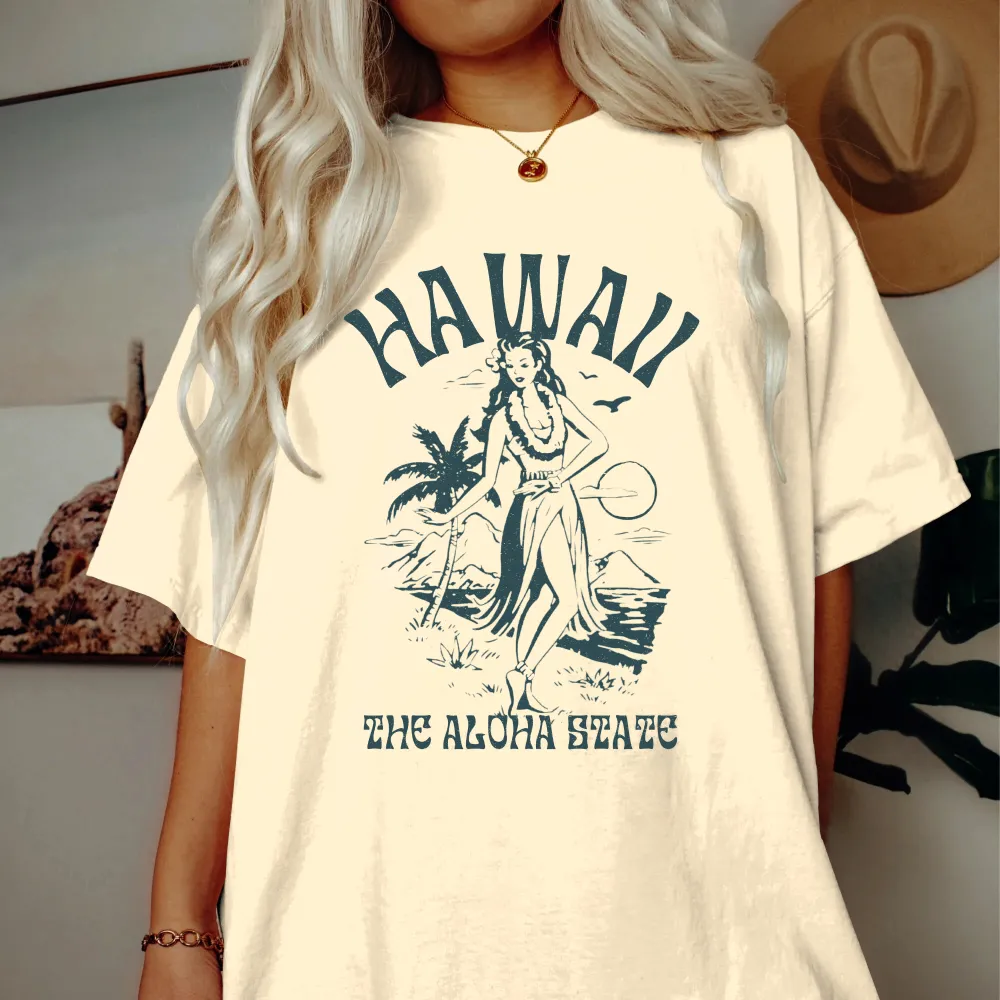 Women's Preppy Hawaii Loose T-Shirt