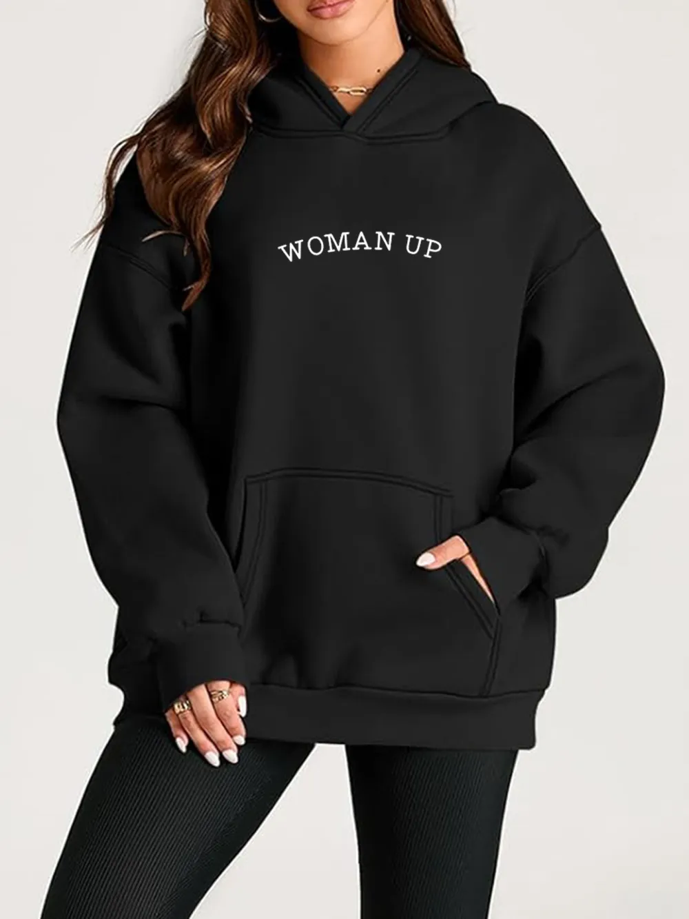 Women Up Pattern Hoodie