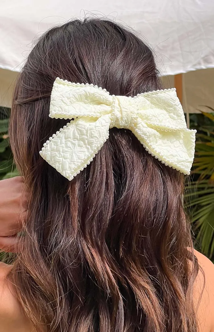 Penelope Cream Bow Hair Clip (FREE over $150)