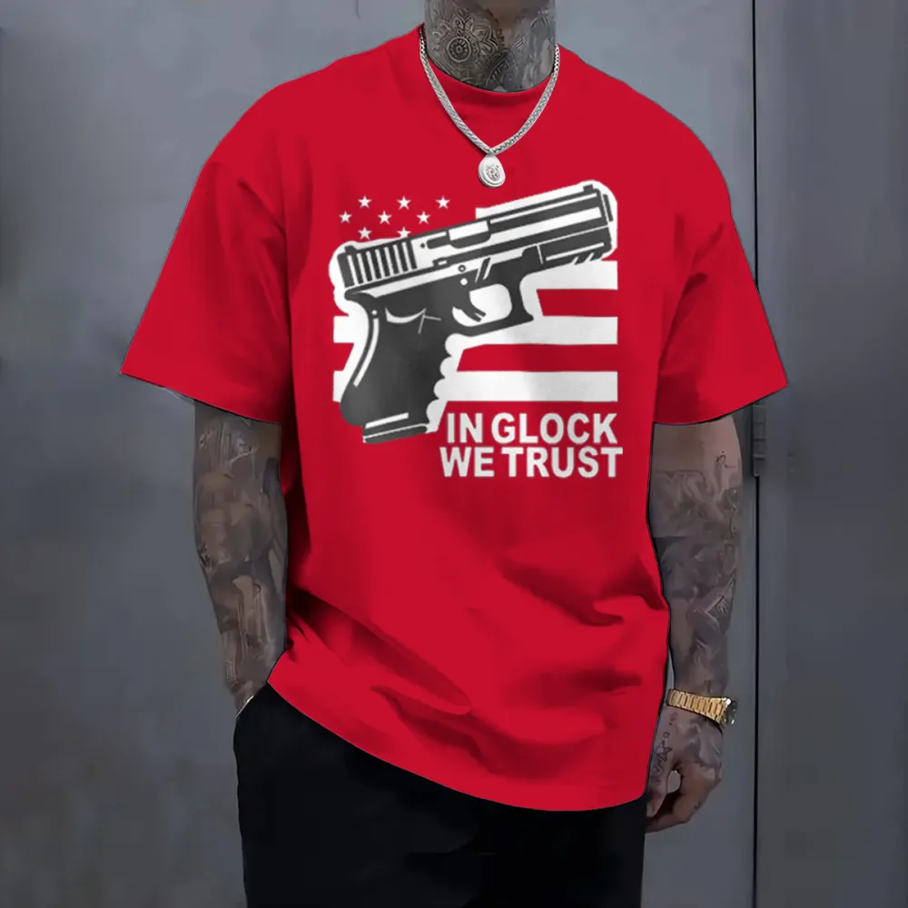 In Glock We Trust Men T-shirt,Short Sleeve,T-shirt Size S-4XL