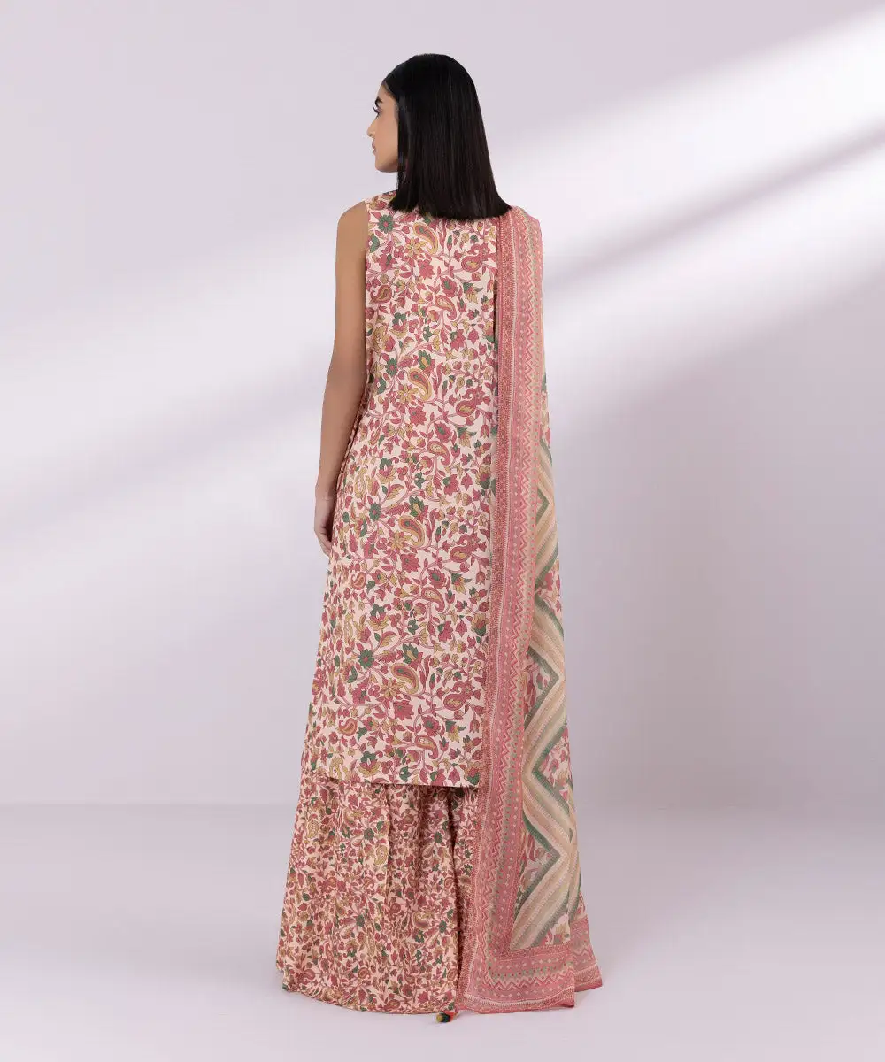 3 Piece - Printed Lawn Suit