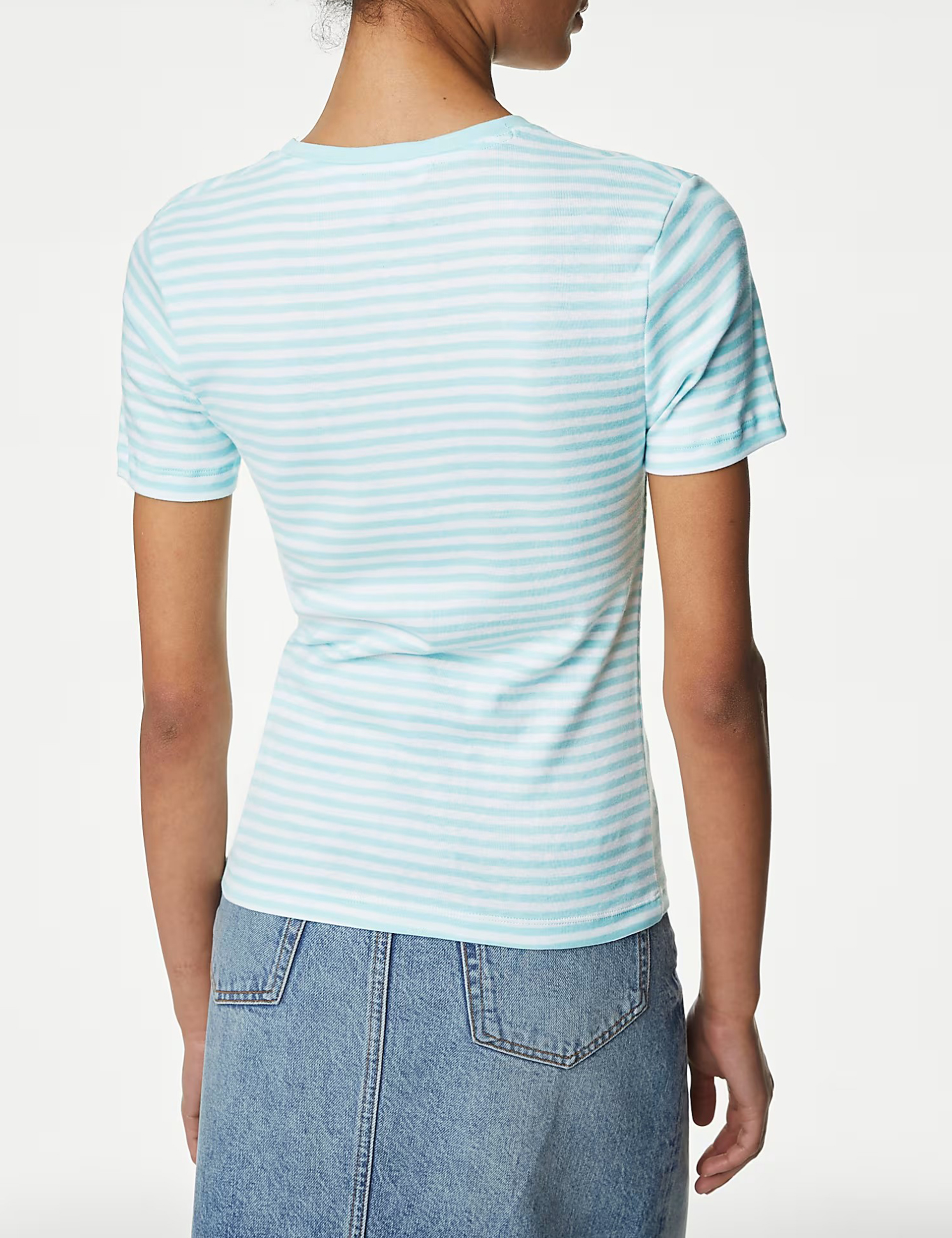 Pure Cotton Striped Slim Fit T-Shirt