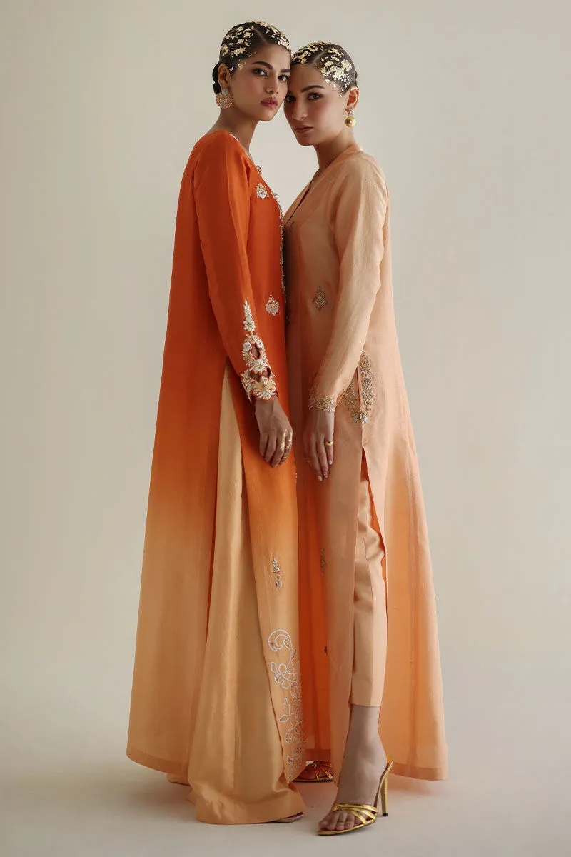 Embroidered raw silk sets