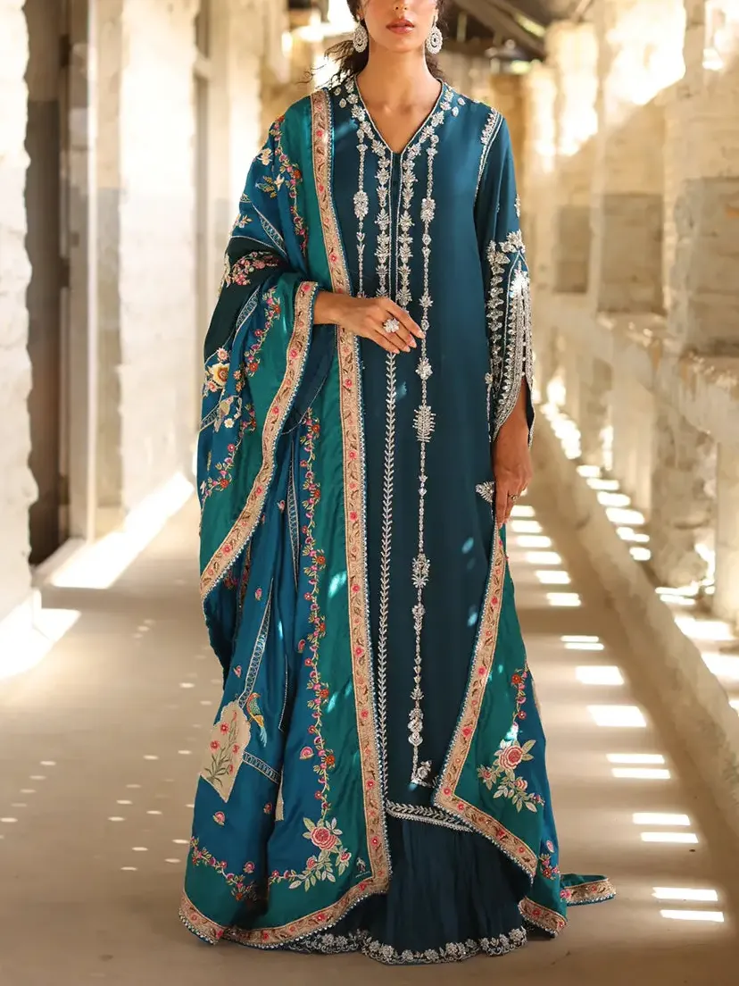 Elegant embroidered kaftan sets