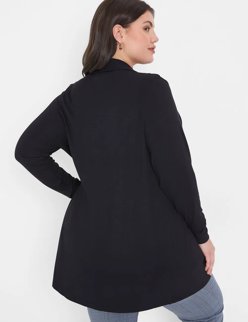 Long-Sleeve Rib Placket Overpiece