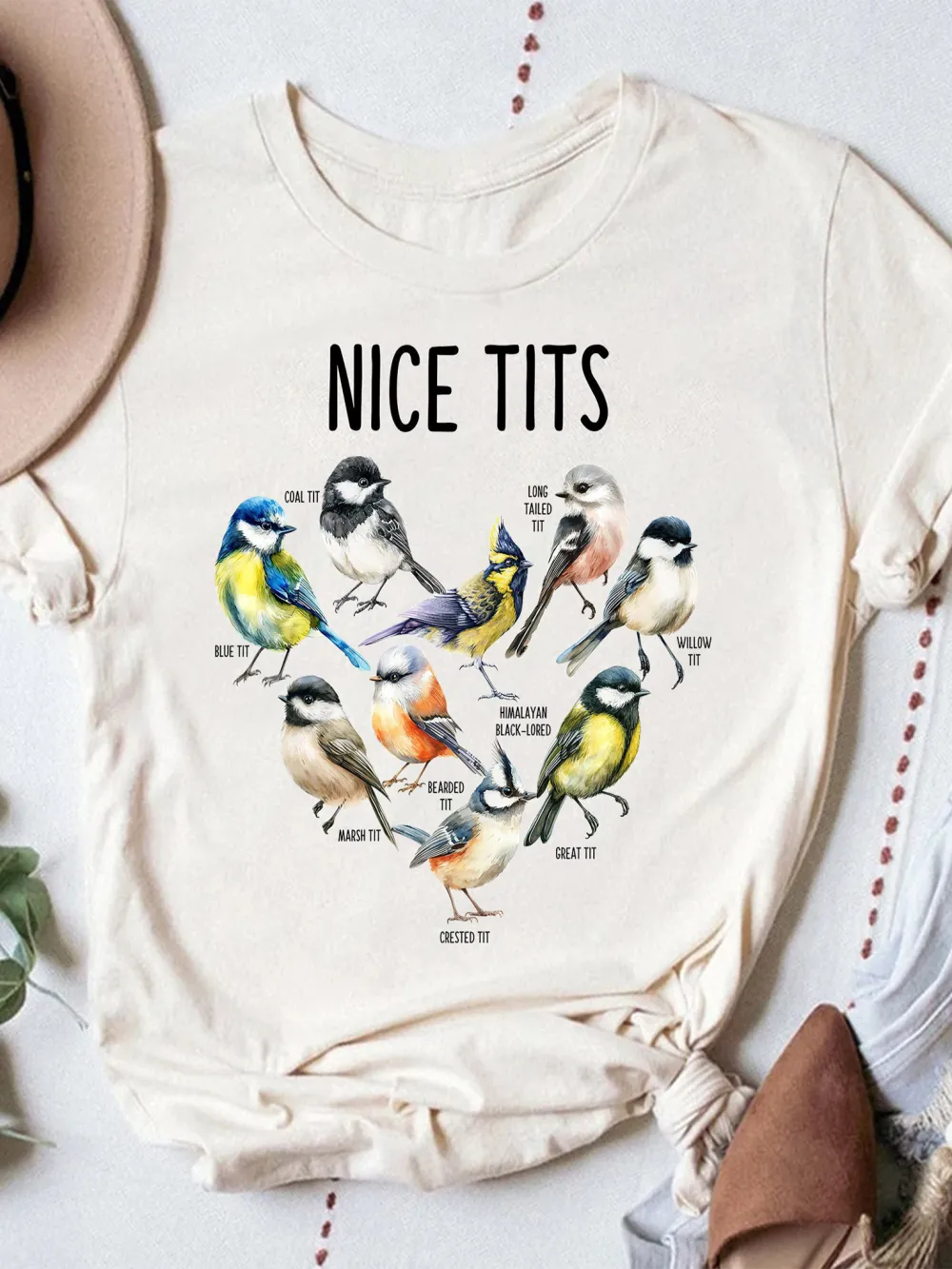 NICE TITSE Bird lady T-shirt