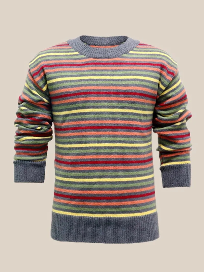 Casual Colorful Striped Sweater