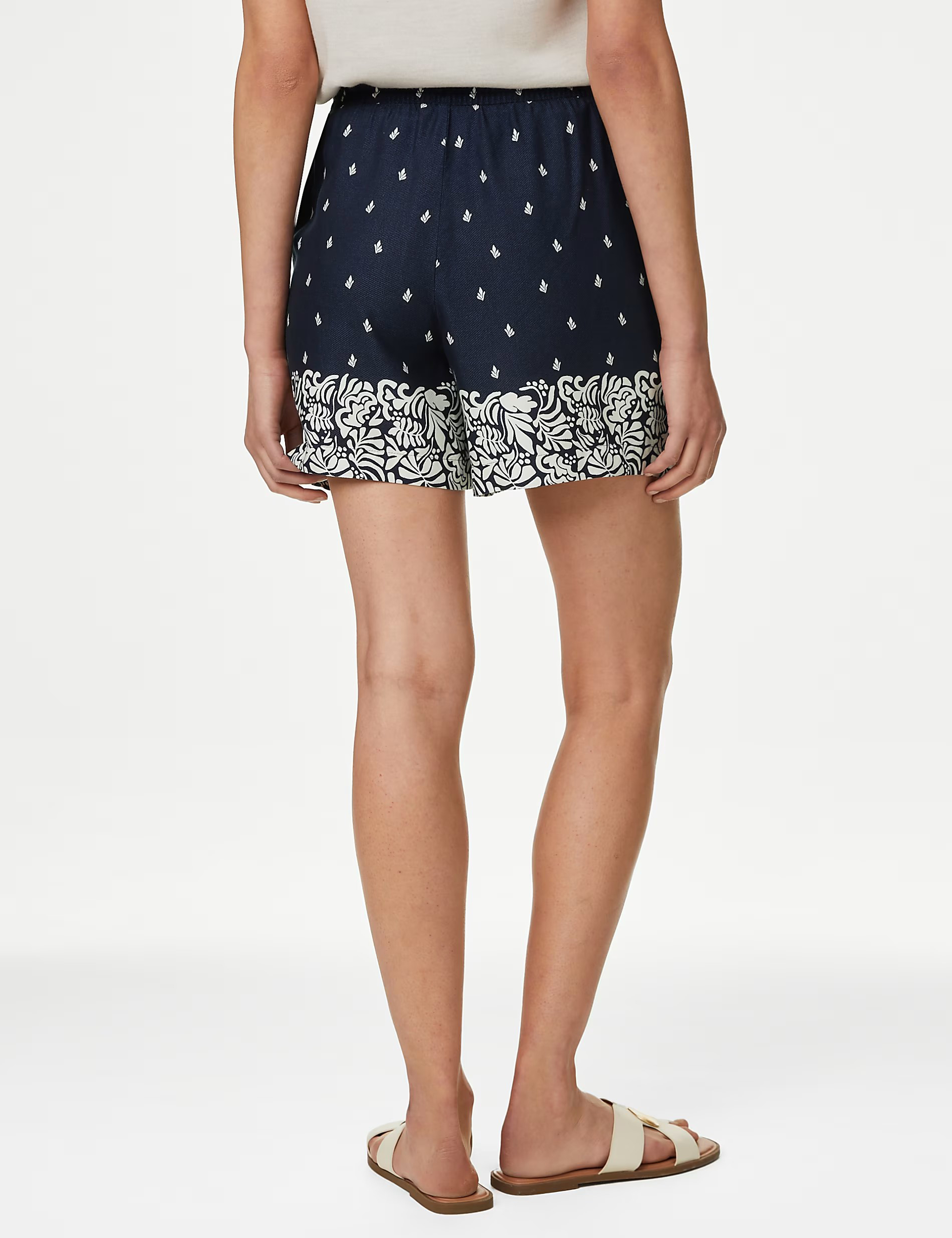 Floral Printed Slight Stretch Shorts