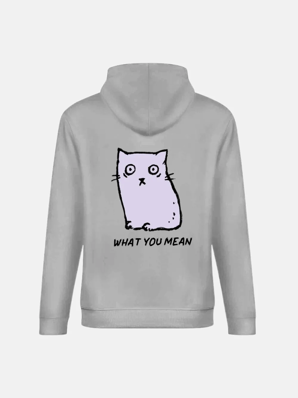 WHAT U MEAN PATTERN PRINTED HOODIE