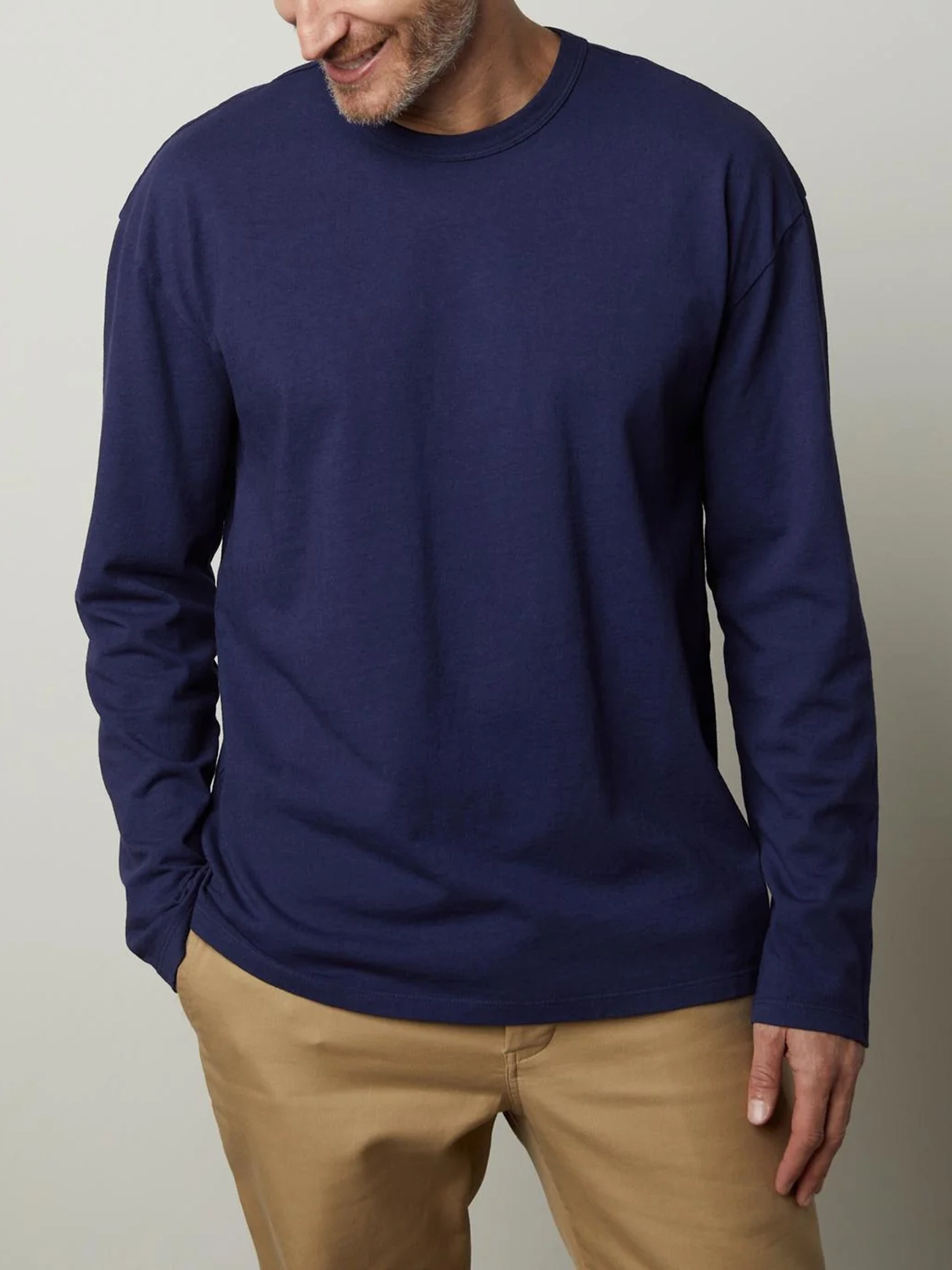 Men'S Fashion Cotton Oversize Long Sleeve T-Shirt