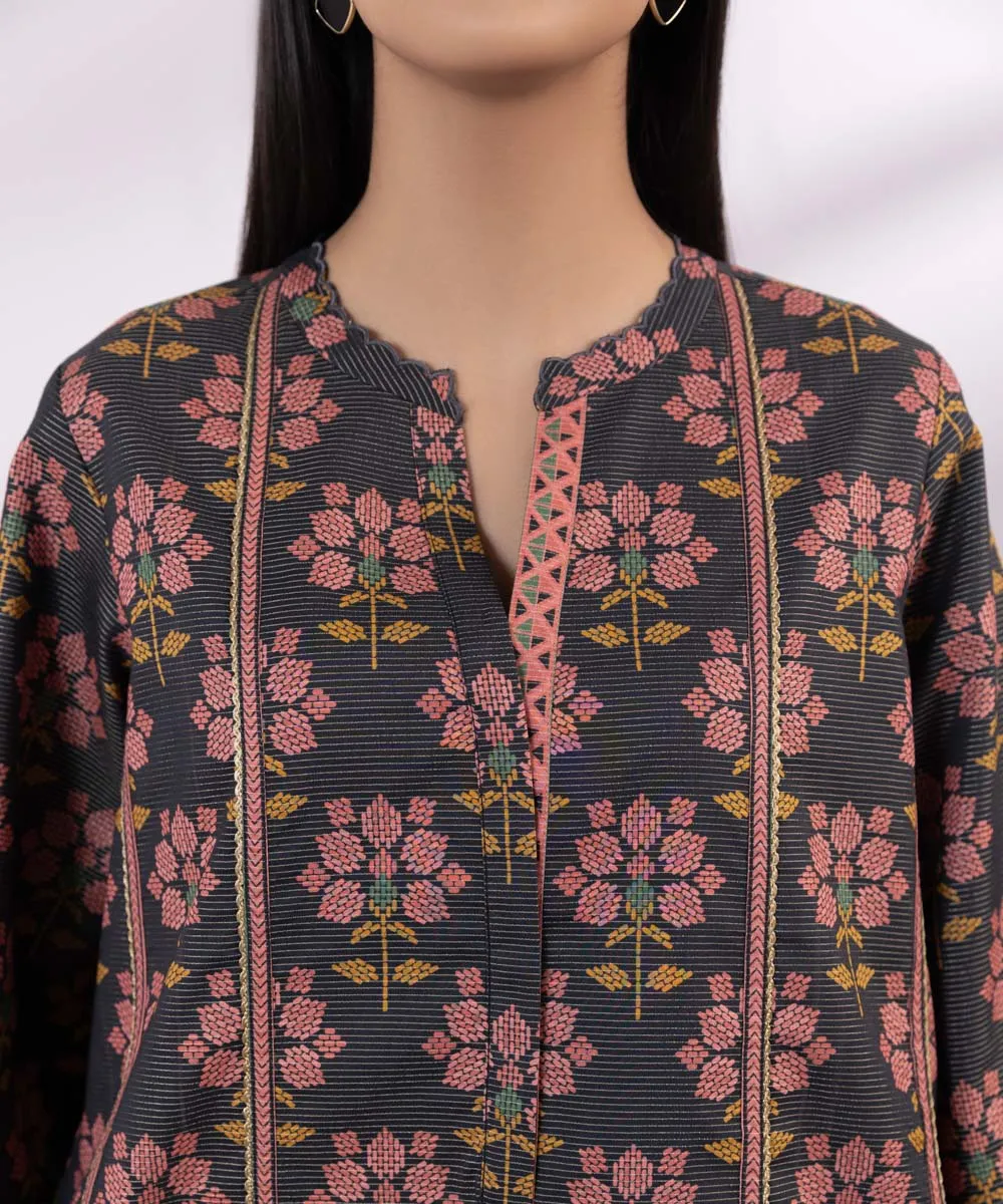 3 Piece - Printed Zari Lawn Suit