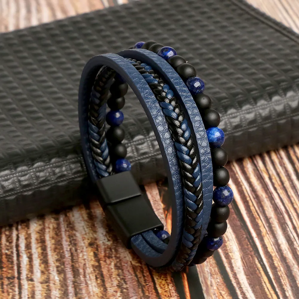 Men's Casual Beaded Woven Bracelet