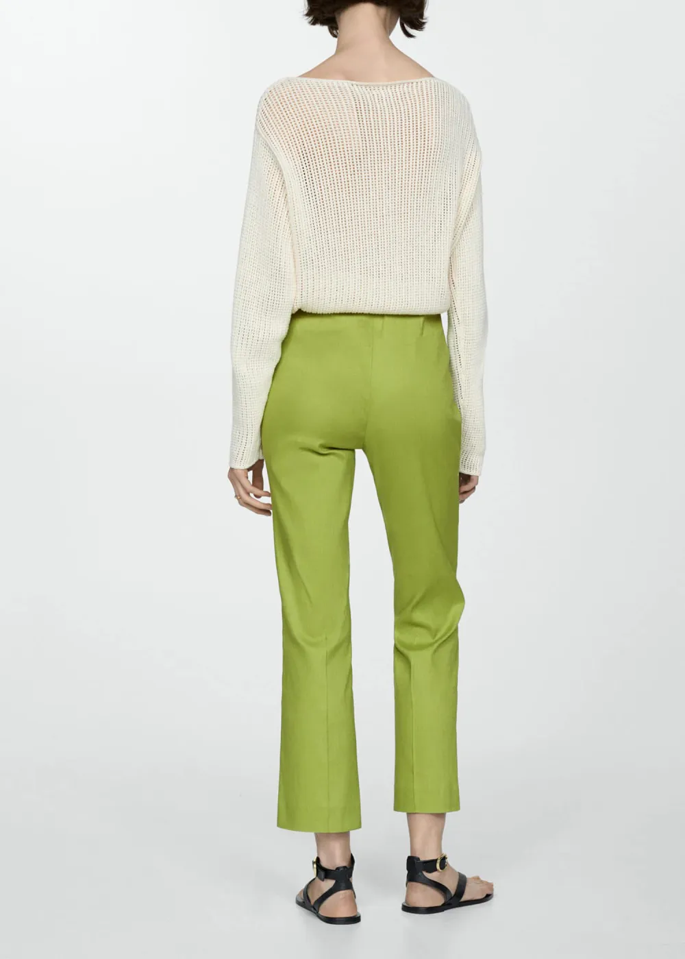 Linen flare trousers