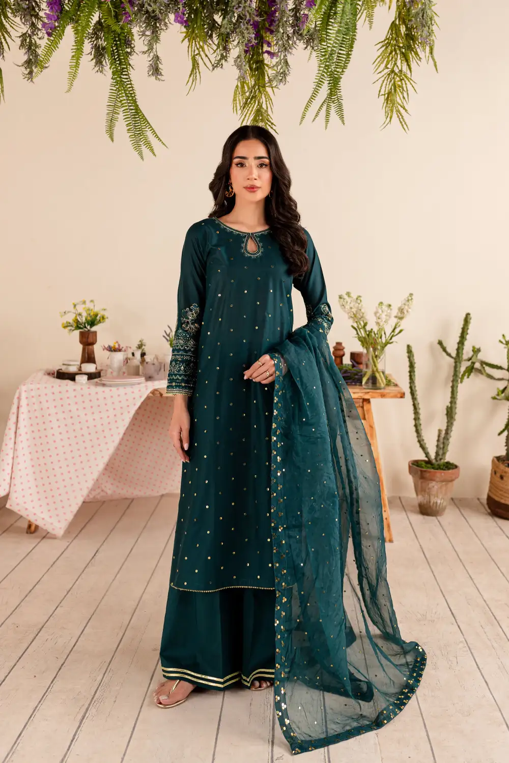 Theo 3Pc - Embroidered Lawn Dress