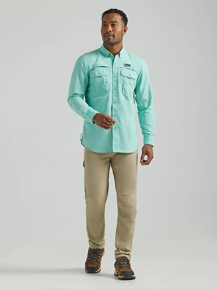 ATG BY WRANGLER™ MEN'S ANGLER LONG SLEEVE SHIRT IN TRADEWINDS