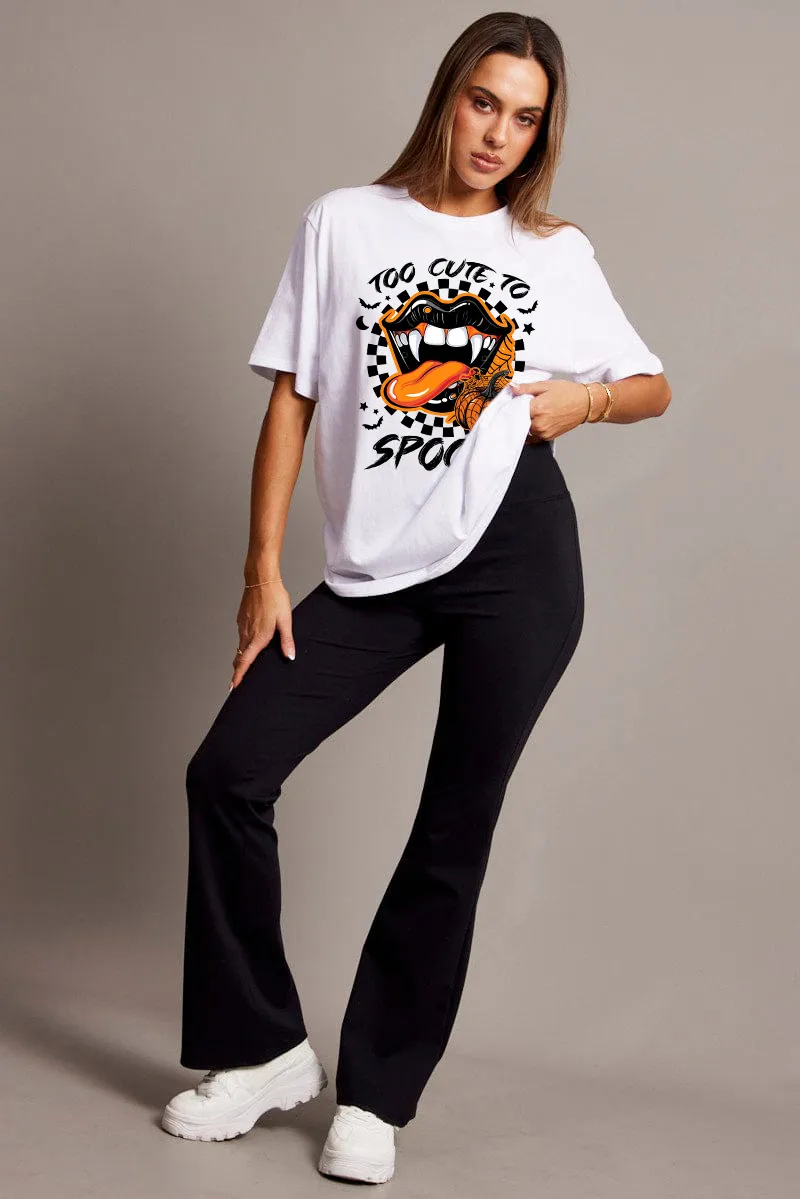 Women's Pumpkin Combination Printed T-shirt