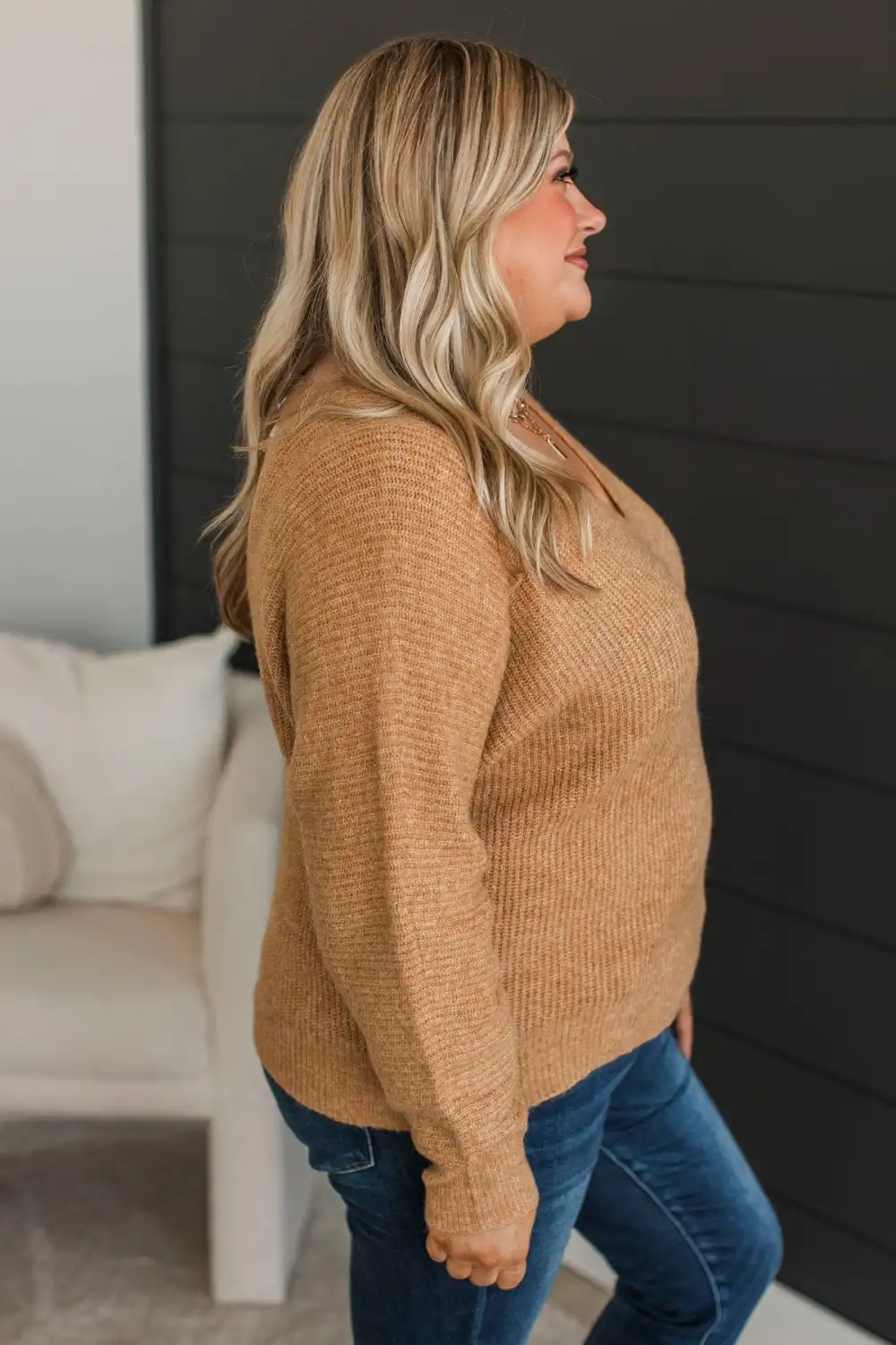 More Than Okay Knit Dolman Sweater- Honey