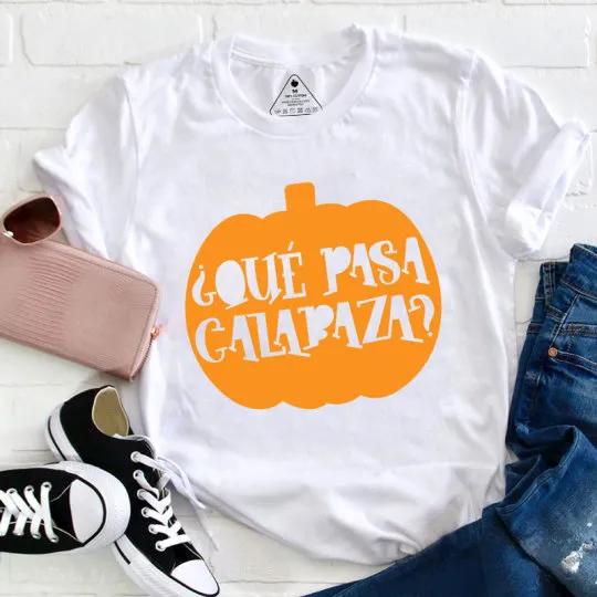 Que pasa calabaza Halloween Bilingual Spanish Teacher T-Shirt