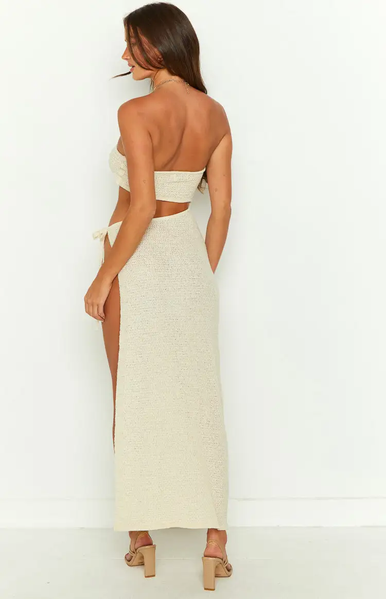 Kenza Beige Maxi Dress