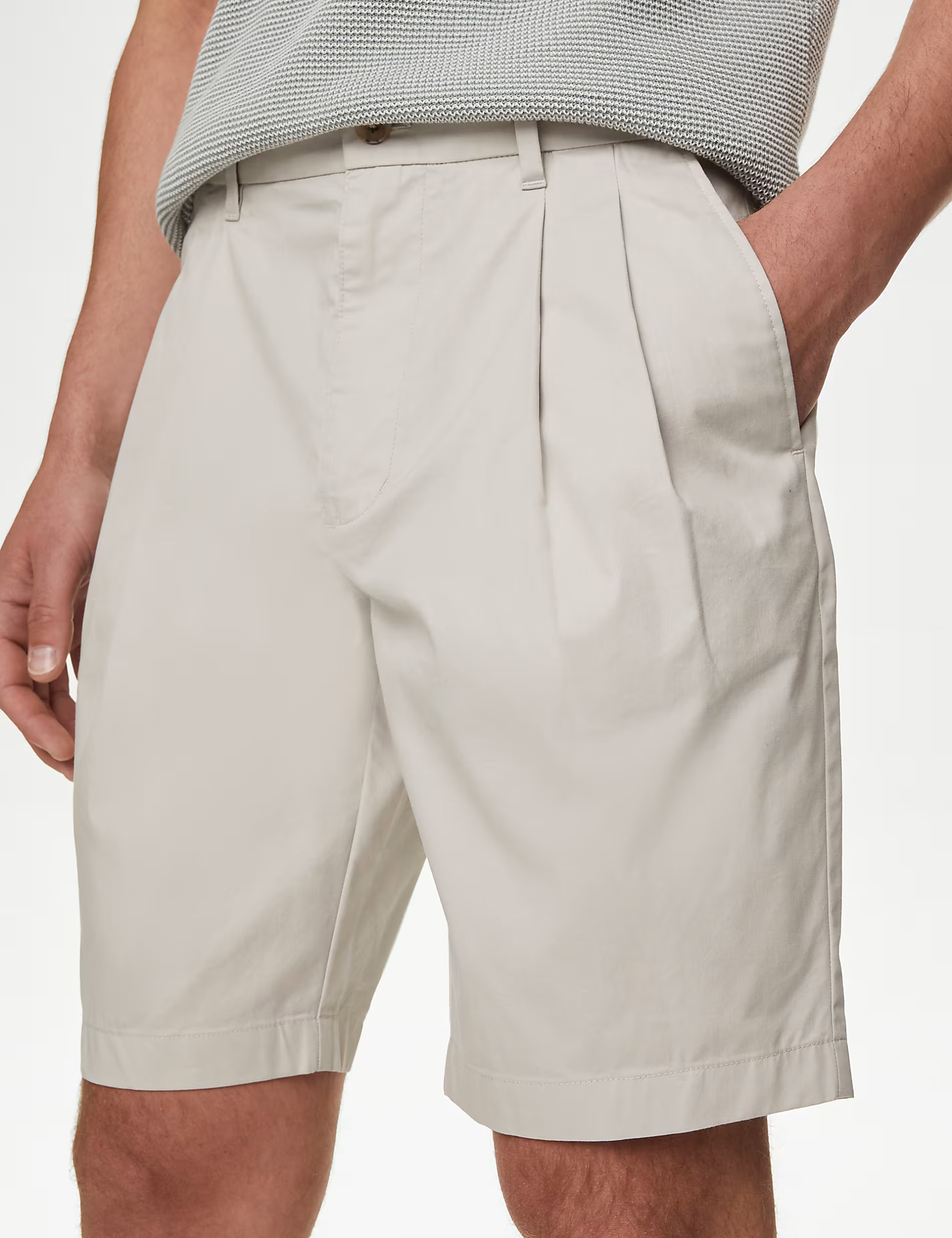 Super Lightweight Twin Pleat Chino Shorts