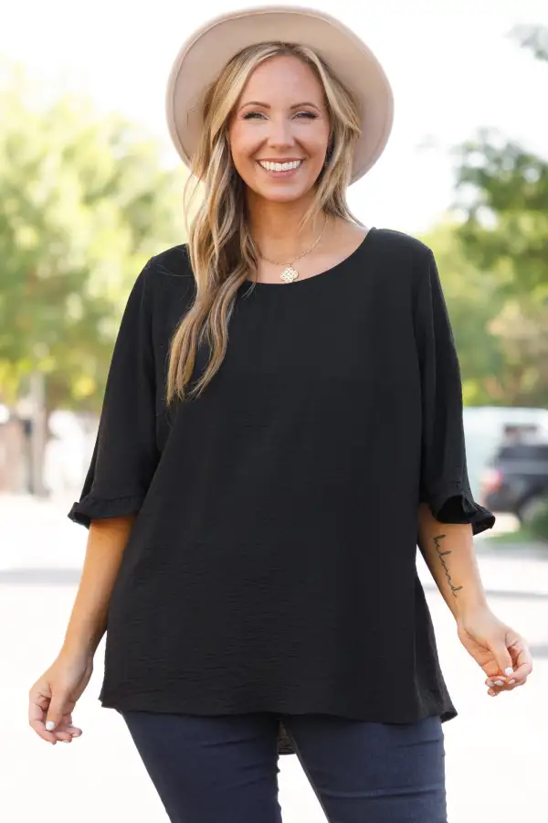 Come Hideaway Top, Black