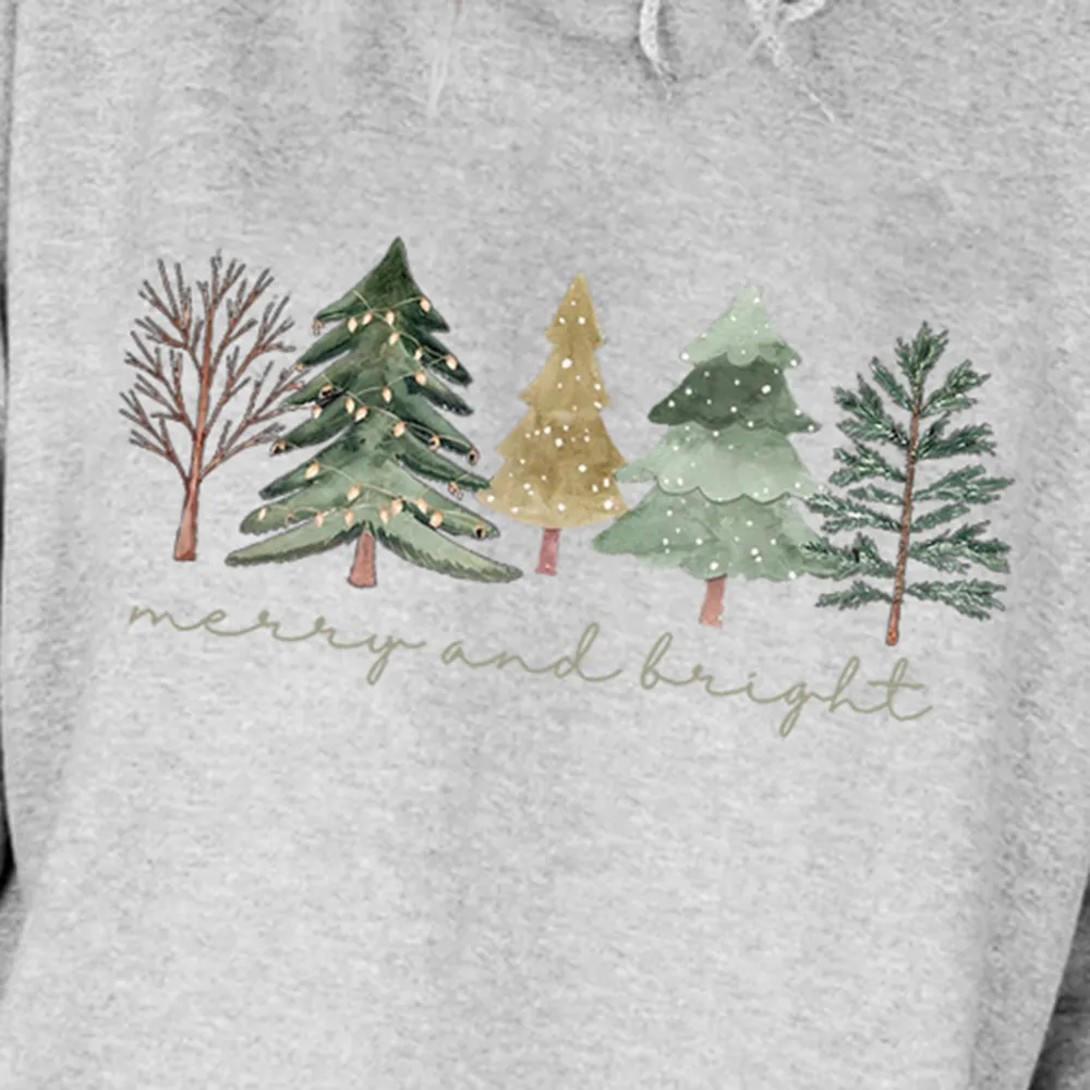 Women's Christmas Tree Print Hoodie