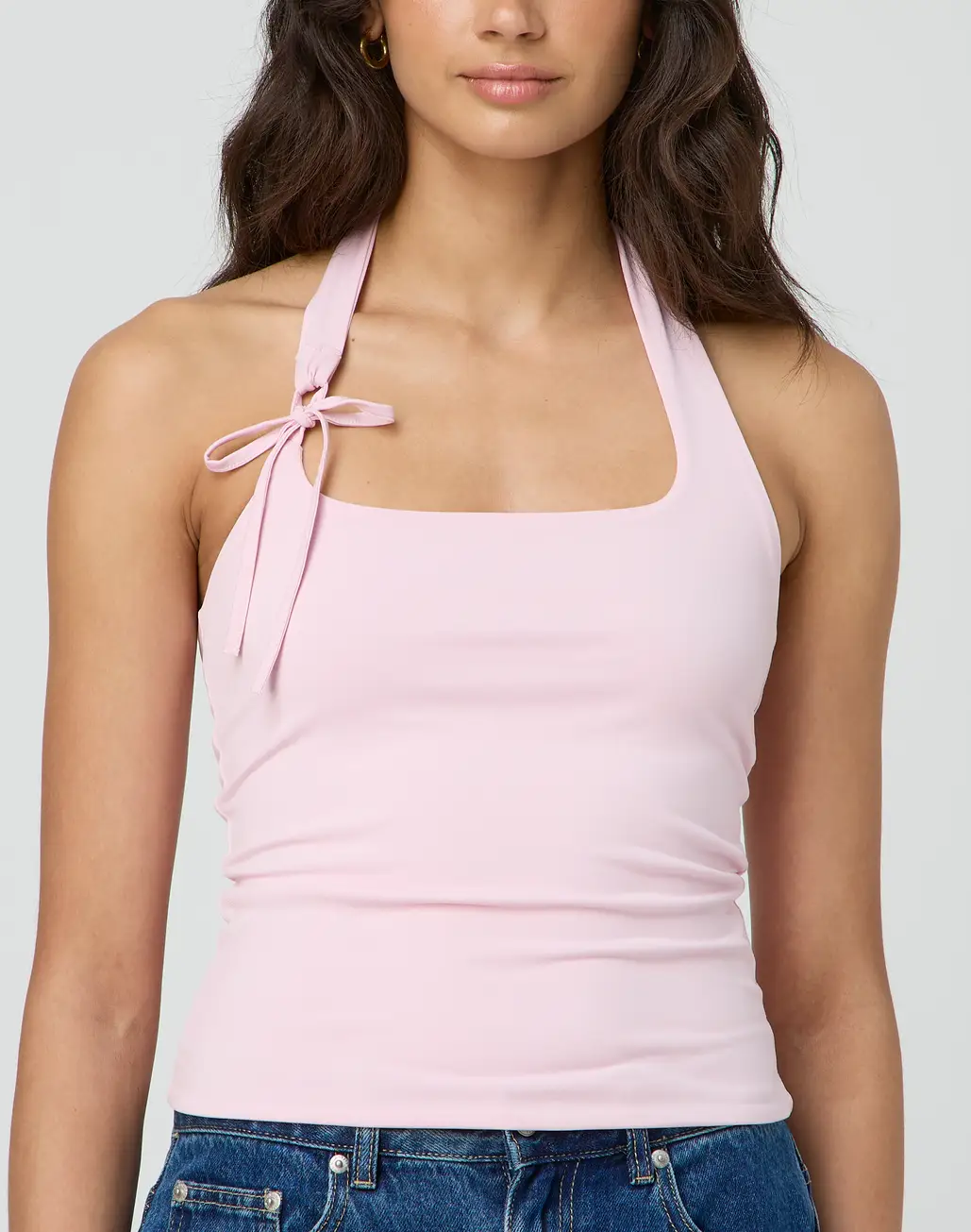 Tie Up Halter Neck Tank