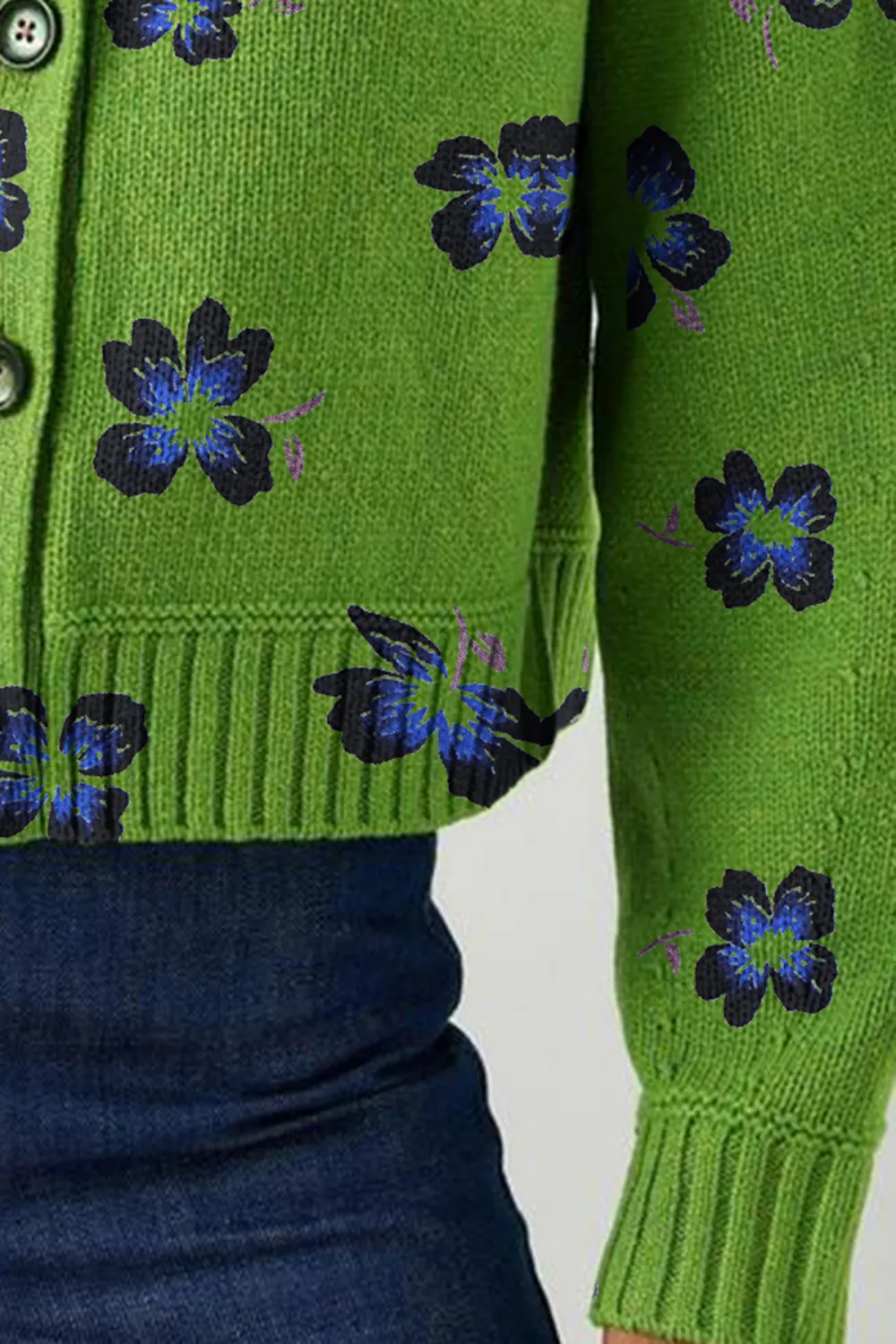 Amore Bright Green Short Cardigan