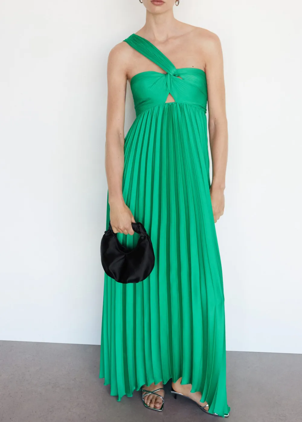 Asymmetrical pleated dress