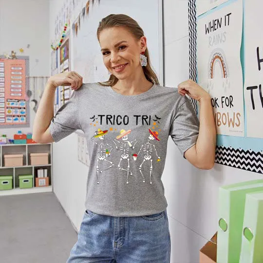 Trico Tri Halloween Spanish Teacher T-Shirt